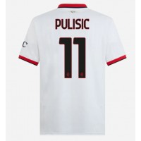 AC Milan Christian Pulisic #11 Fotballklær Bortedrakt 2024-25 Kortermet